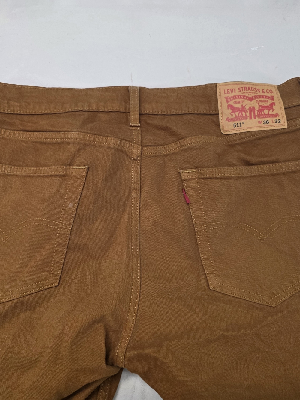 Levi's 514 Brown Denim Jeans Men's Size 36x32 - Picture 5 of 7